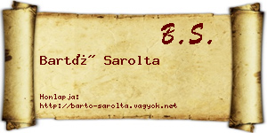 Bartó Sarolta névjegykártya